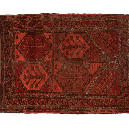 Turkman wool pile prayer rug, wool,